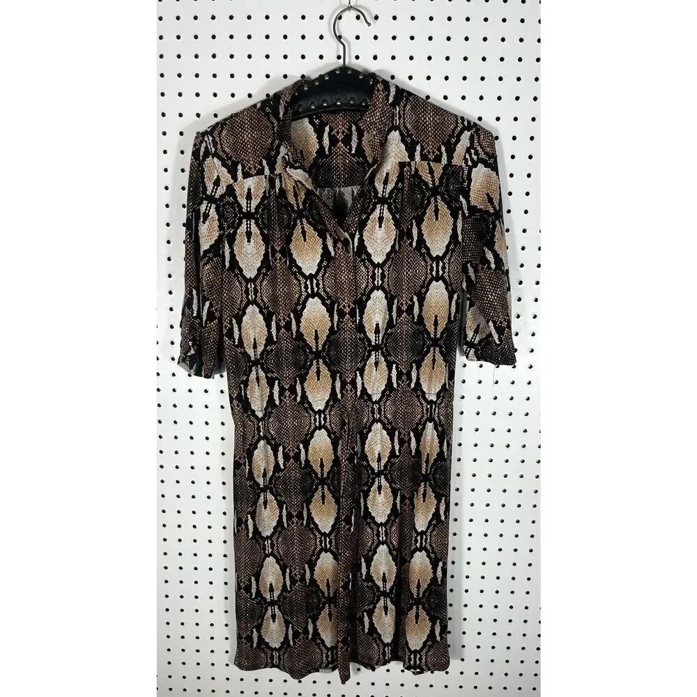 White House Black Market python print dress XS